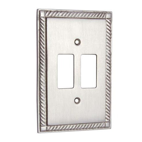 Buy 2 Small Decora Georgian Brass Switch Plate-Premium Harware Products Online - Adonai Hardware