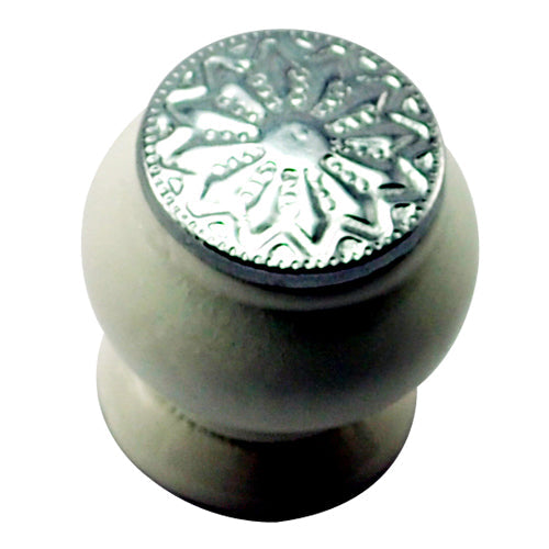 Buy 26mm Mushroom Wooden Cabinet Knob with Polished Chrome Coin-Premium Harware Products Online - Adonai Hardware