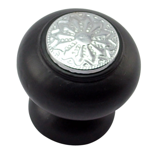 Buy 35mm Mushroom Wooden Cabinet Knob with Polished Chrome Coin-Premium Harware Products Online - Adonai Hardware