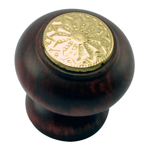 Buy 35mm Mushroom Wooden Cabinet Knob with Polish Lacquered Coin-Premium Harware Products Online - Adonai Hardware