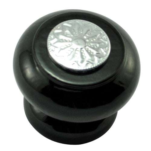 Buy 41mm Mushroom Wooden Cabinet Knob with Polished Chrome Coin-Premium Harware Products Online - Adonai Hardware