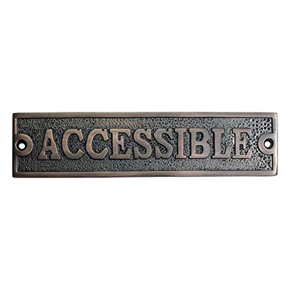 Buy Accessible Brass Door Sign-Premium Harware Products Online - Adonai Hardware