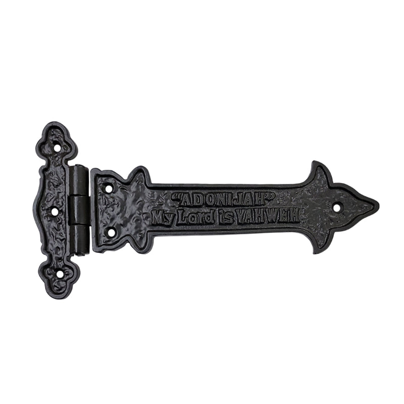 Buy 8 Inch Adonijah Antique Cast Iron Strap T Hinge-Premium Harware Products Online - Adonai Hardware