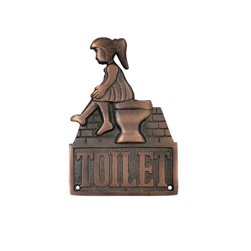 Buy Large Ladies Toilet Brass Door Sign-Premium Harware Products Online - Adonai Hardware