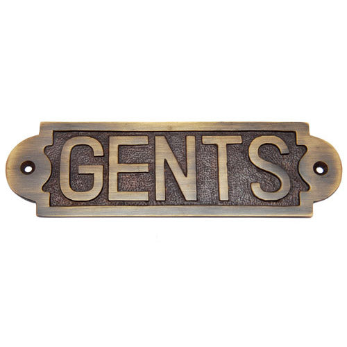 Buy Gents Brass Door Sign-Premium Harware Products Online - Adonai Hardware