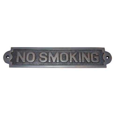 Buy Large No Smoking Brass Door Sign-Premium Harware Products Online - Adonai Hardware