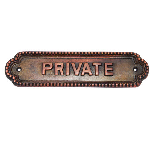 Buy Large Private Brass Door Sign-Premium Harware Products Online - Adonai Hardware