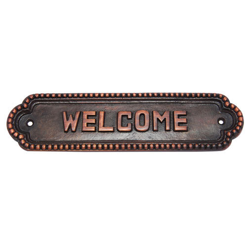 Buy Medium Welcome Brass Door Sign-Premium Harware Products Online - Adonai Hardware