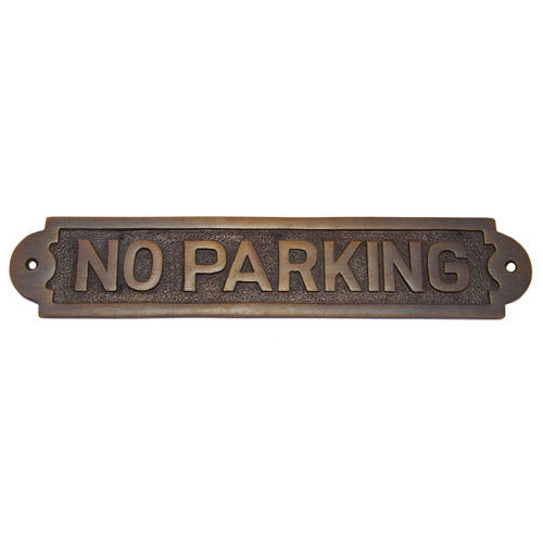 Buy No Parking Brass Door Sign-Premium Harware Products Online - Adonai Hardware