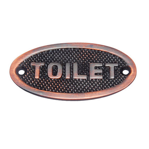 Buy Oval Toilet Brass Door Sign-Premium Harware Products Online - Adonai Hardware