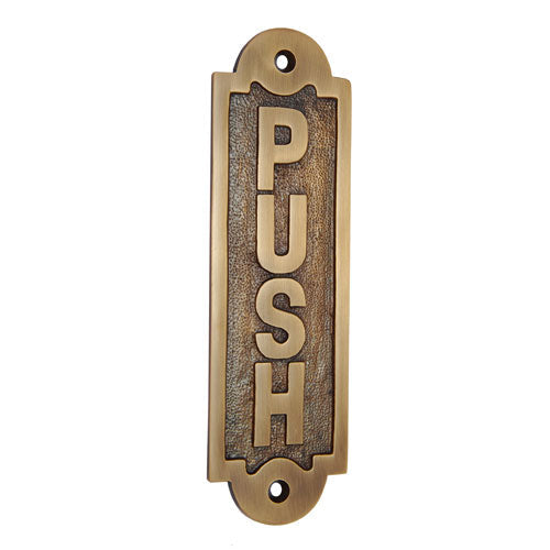 Buy Push Brass Door Sign-Premium Harware Products Online - Adonai Hardware