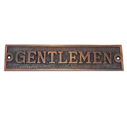 Buy Rectangular Gentlemen Brass Door Sign-Premium Harware Products Online - Adonai Hardware