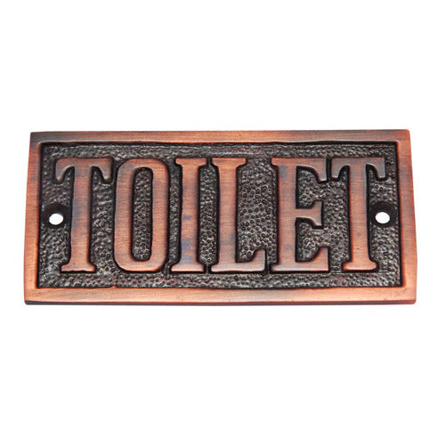 Buy Rectangular Toilet Brass Door Sign-Premium Harware Products Online - Adonai Hardware