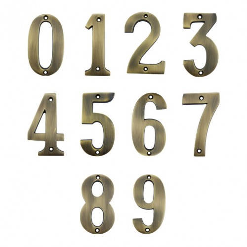 Brass Letters and Numbers, 5 Inch House Numbers Manufacturers India